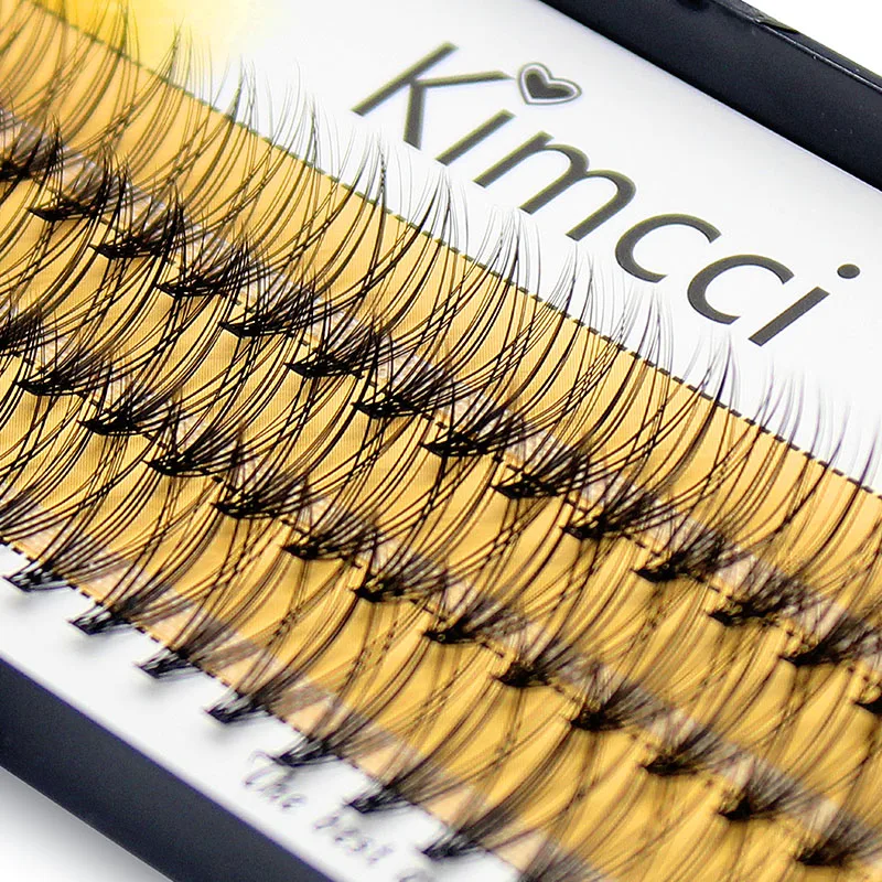 Kimcci 0.07C 20D Professional Individual Eyelash Extension Natural Long Black Effect Makeup False Cluster Eyelashes Soft Cilia