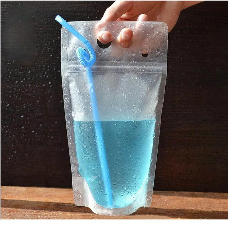 

500pcs 450ml Transparent Self-sealed Plastic Beverage Bag DIY Drink Container Drinking Bag Fruit Juice Food Storage Bag ZA0895