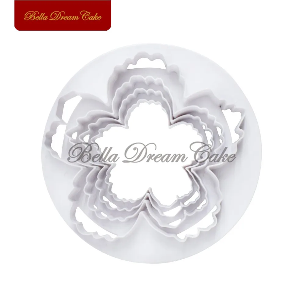 4pcs Peony Petal Cutters Set Flower Fondant Cutter Chocolate Cake Mold DIY Cake Decorating Tool Baking Accessories