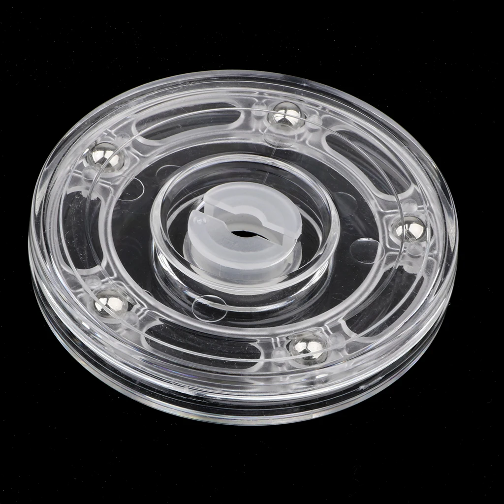 Phenovo 3'' Turntable Acrylic Rotating Display Stand for display jewelry watches glass antique craft Packaging - Clear