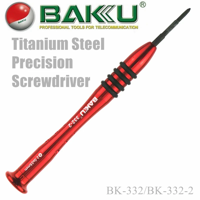 Titanium Steel Handle,Bearing Swivel Cap Tri Wing Y2.0 /Cross/Slot / Torx T2/T3/T4/T5 Type x25mm Screwdriver , Brand BAKU,BK-332