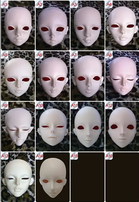 

1/3 scale BJD head No make-up BJD/SD doll accessories just for Practice Makeup.Not included eyes,eyelash,and makeup 18D1160