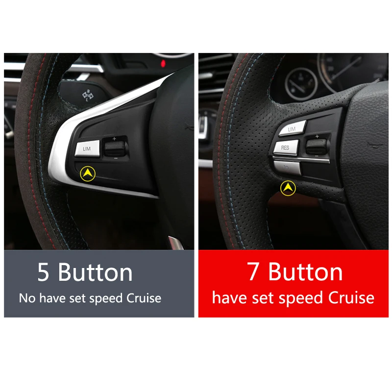 Car Styling Steering Wheel Button Cover Trim Sticker For BMW 1/2/3/4/5/7 series X1 X3 X5 F10 F20 F30 F34 F25 E70 Accessories