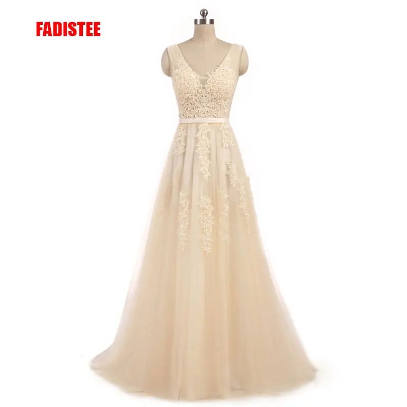 Đầm Vestido De Novia Para Boda Nội Áo Cưới Trắng Đầm Vestido De Festa Appliques Dây Kéo Chữ A Đầm Càn Quét Tàu Đầm Ren phong Cách