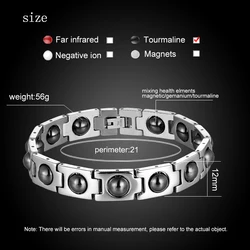 Simplicity men and women's Health Magnetic Bracelet Titanium Stainless Steel Treatment Magnet Bracelet Lover Birthday Gift 2020