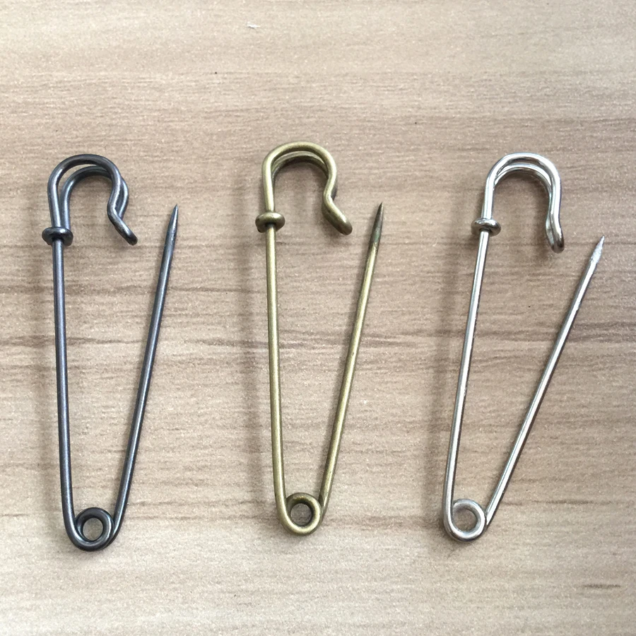 15pcs/lot EDC Outdoor tools Safety Pins Brooch Blank  Pin Broochs Survival Accessories Travel