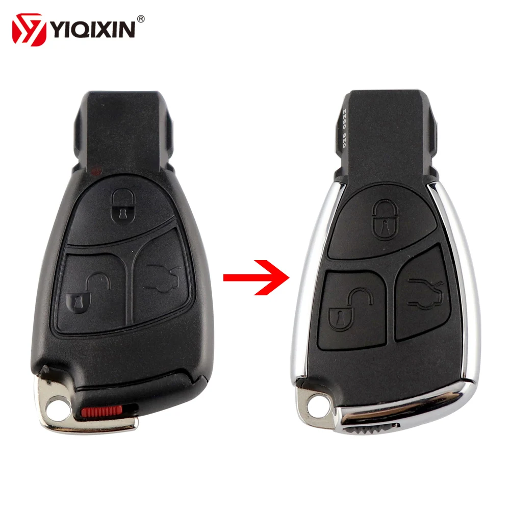 

YIQIXIN 3 Buttons Modified Car Key Replacement Remote Key Shell For Mercedes For Benz C B E Class W203 W211 W204 YU BN CLS CLK