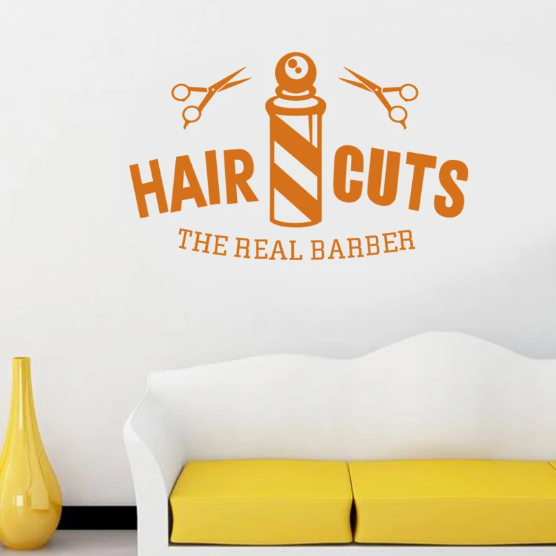 Barber Shop Sticker Customized Chop Bread Decal Posters Vinyl Wall Art Decor Windows Decoration Haircut Shavers Decals