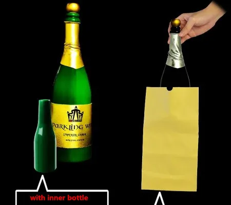 New Vanishing Champagne Bottle ( Green Available ) Magic Trick Accessories Stage Magic Props Close Up