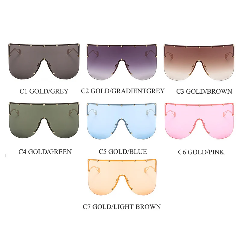 ALOZ MICC Women New Oversized Sunglasses Men 2023 Brand Designer Half Frame Sunglasses Women Windproof Visor Goggles Eyewear Q94