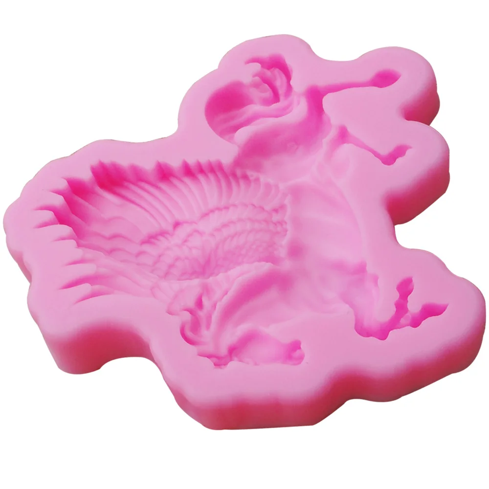 3D Flying Horse Molds Silicone For Chocolate Ice Gelatin Baking Cookies Lollipop Jelly Bakeware Baby Shower Ramadan Decoration