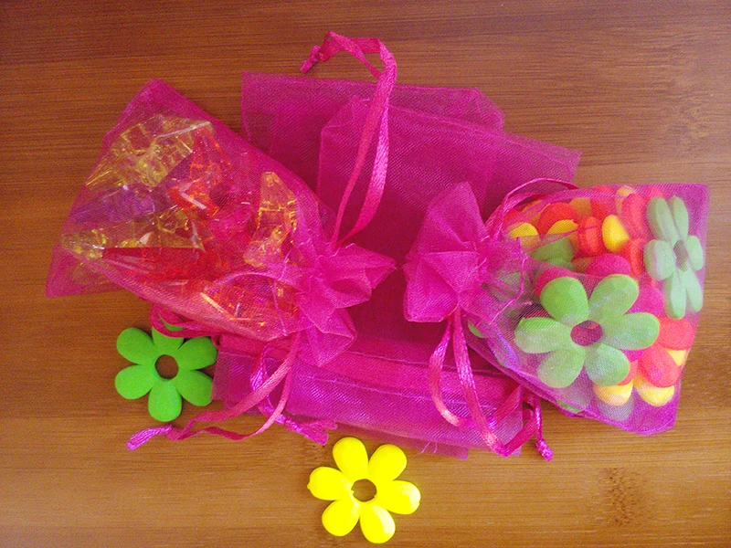 

25*35cm 100pcs Organza Bag rose Red Drawstring bag jewelry packaging bags for tea/gift/food/candy small transparent Yarn bag