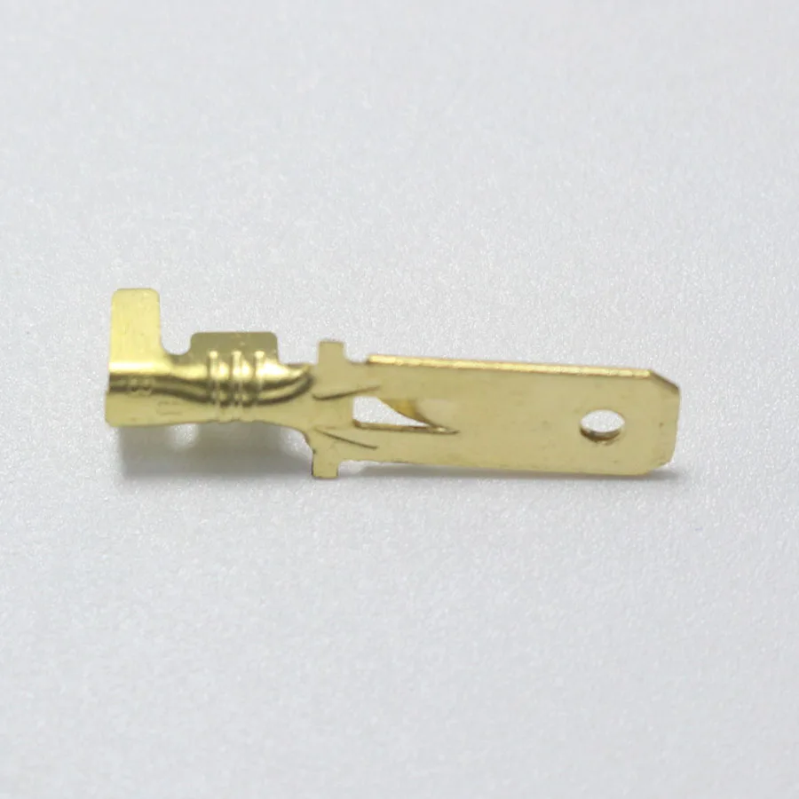 100 Steckbare Winkelschweißklemmen – 6,3 Mm Männliche Crimpklemmen, Aus Kupfer, Praktisch Für Elektro- & DIY-Projekte