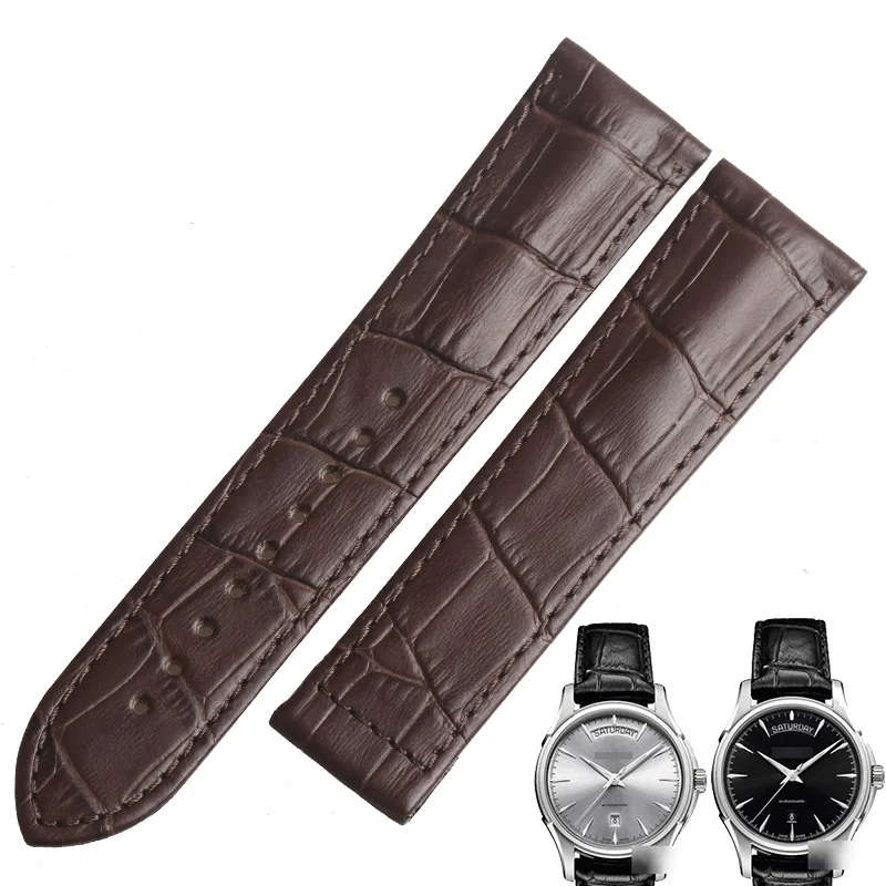 

WENTULA watchband for Hamilton JAZZMASTER calf-leather band cow leather Genuine Leather leather strap watch band man H32505511