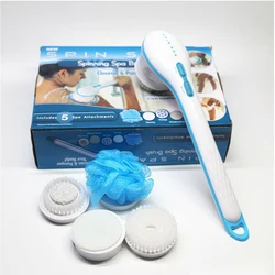 Electric shower brush 5 in1 Electric massage shower brush hand-held SPA massage shower brush waterproof bathroom electric shower