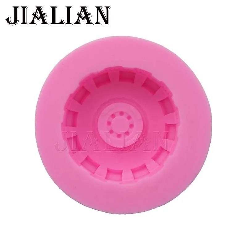 Round Tires shape fondant silicone mold for cake decorating tools 3D Car tyre wheels kitchen Baking soap mould T0624