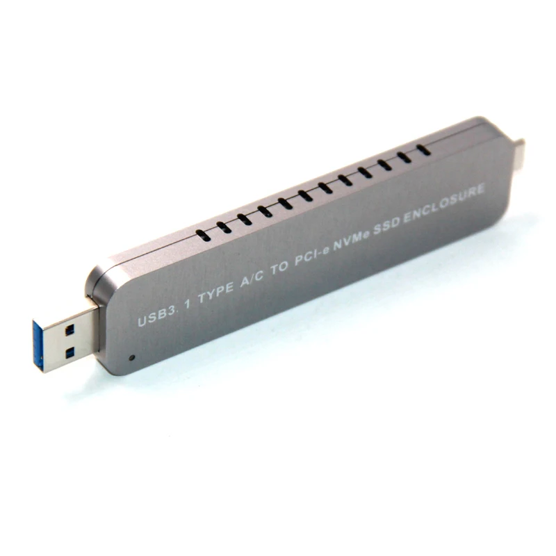 NVME SSD Caso HDD Enclosure Caso Caso del Disco Rigido USB C & TYPE-A per PCI-E NVME M.2 SSD Disk HDD box Adattatore per 2242/2260/2280 SSD
