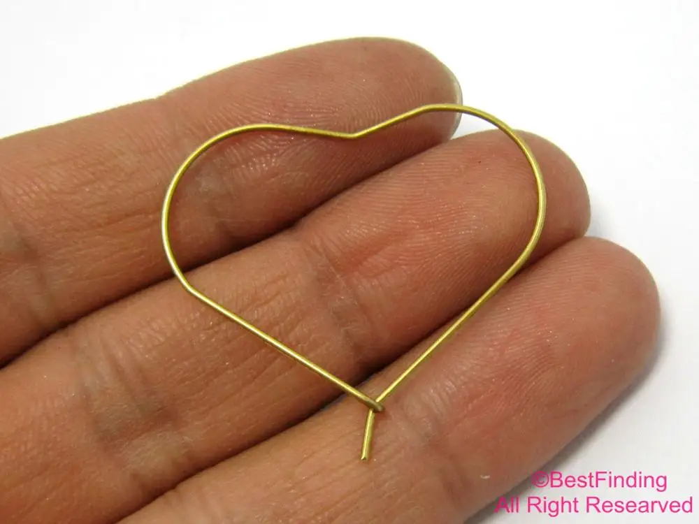 

50 шт., латунные крючки для сережек, 35x32 мм