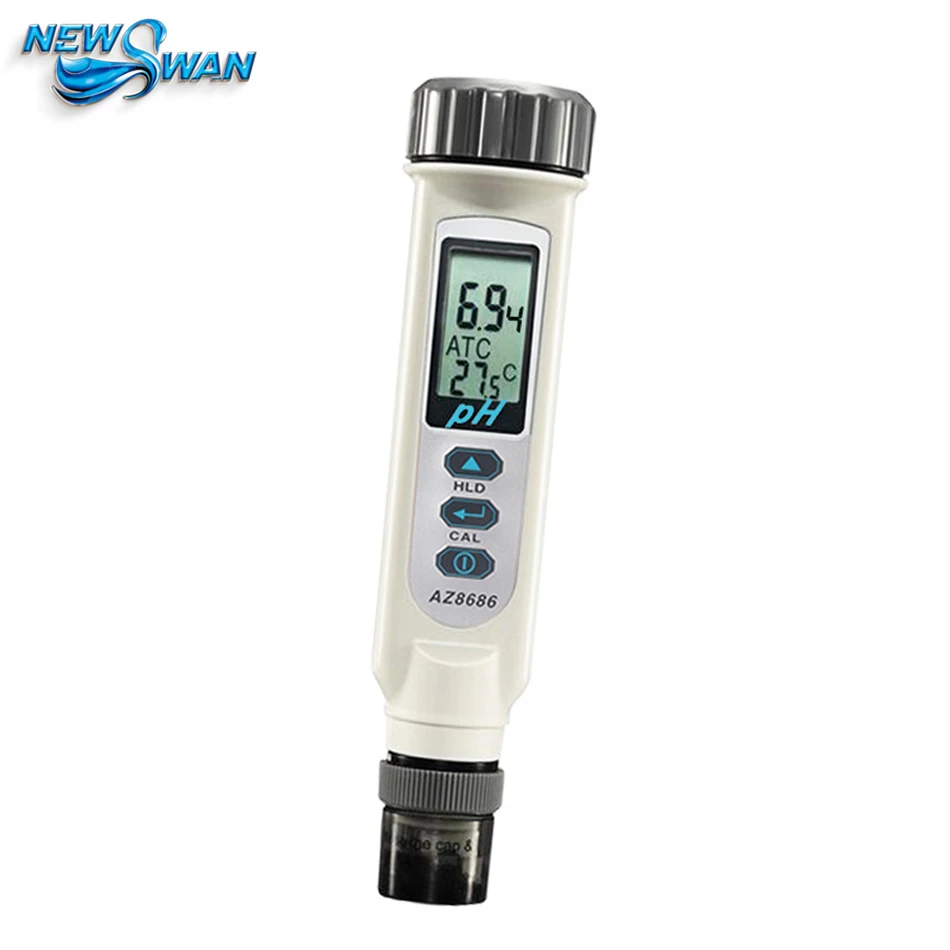 

AZ8686 Portable PH Meter Tester Pen Aquarium Fruit PH Analyzer with Temperature Compensation 0.2pH