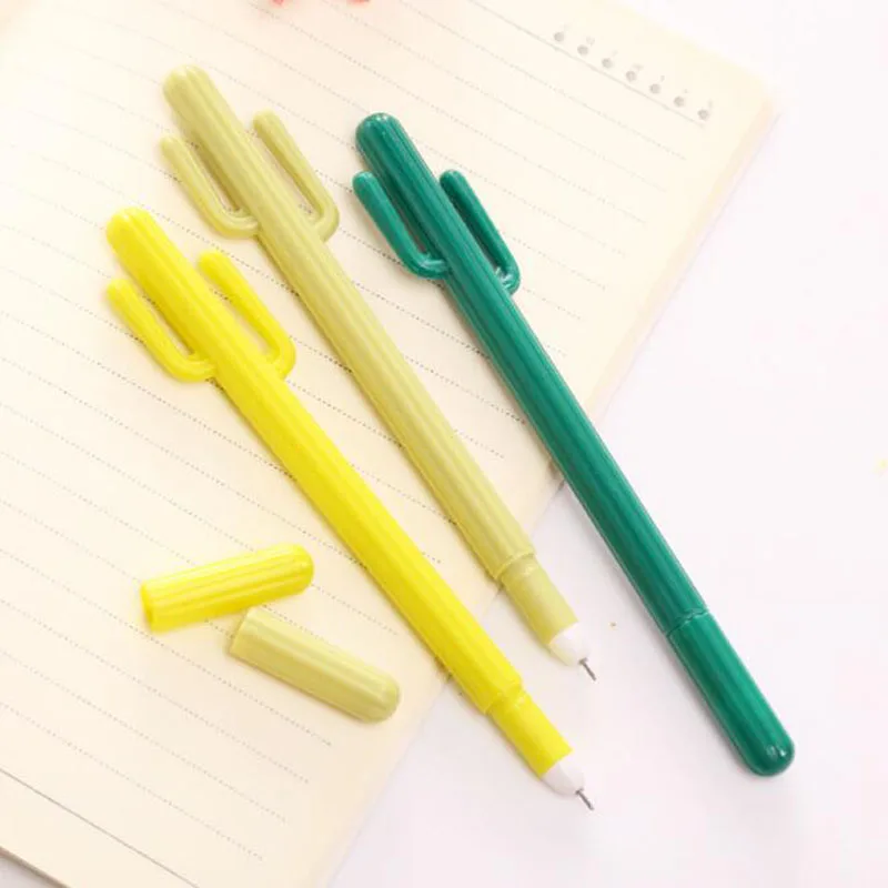 

Korea Stationery Cartoon Cute Cactus Styling Pen Creative Gel Pen Authentic Ink Signature Pen The Office School Supplies 0.5mm