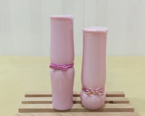 

1000pcs/lot 11.1mm Pink Bowknot DIY Lipstic Lip Balm Tube 12.1mm Empty Plastic Lipstick Tube Lip Gloss Container