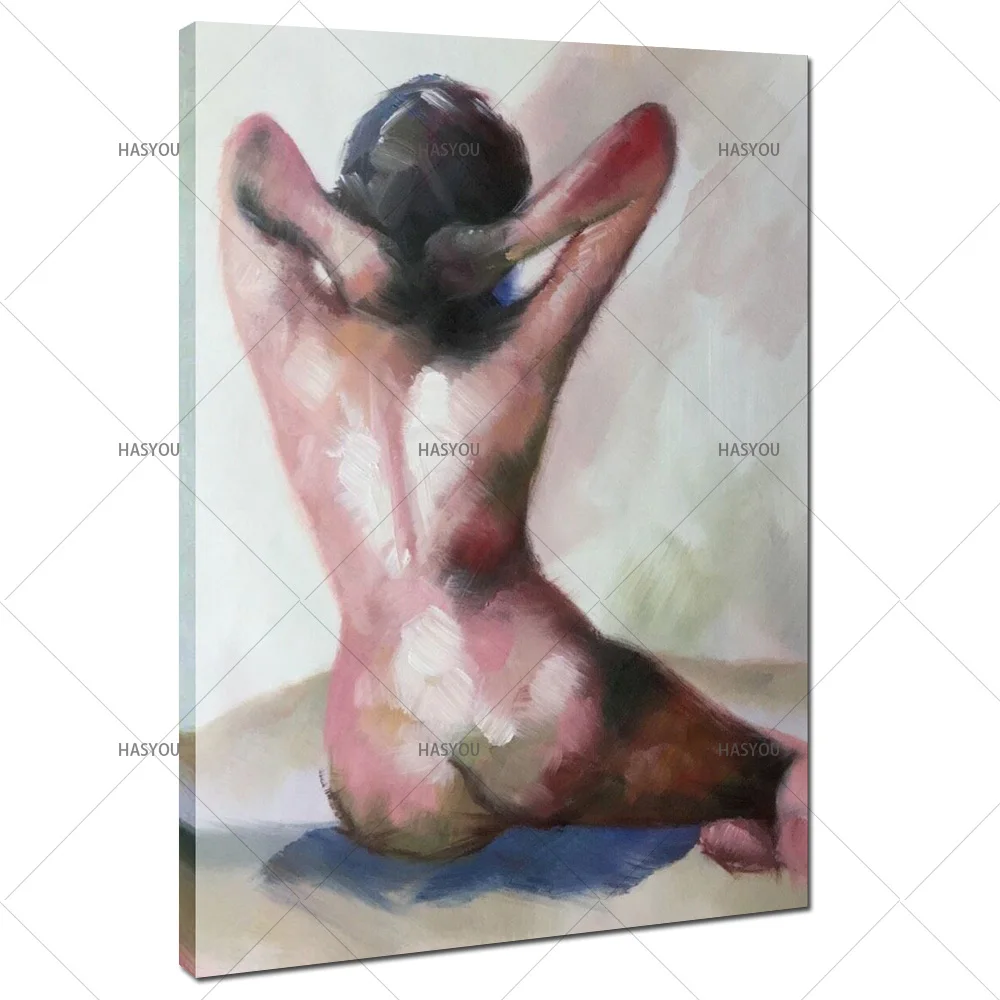 HOME BEAUTY Big Size oil painting Hand Painted home decoration paint Naked Girlon canvas unique gift craft picture without frame