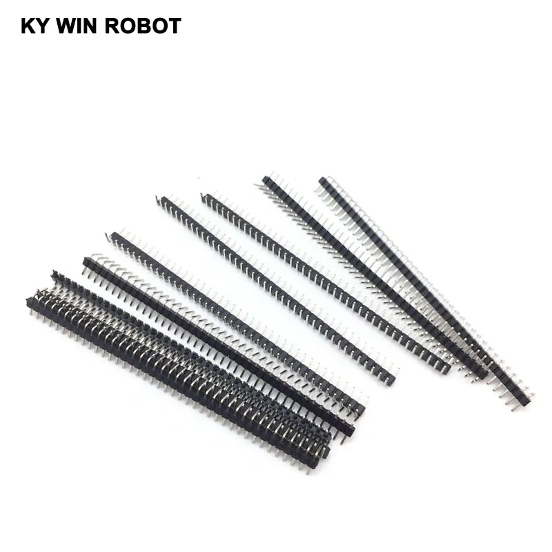 10 sztuk 40 Pin 1x4 0 jeden rząd 90 stopni 2mm głowica pinowa kąt złącze pozłacane taśma miedziana gięcia