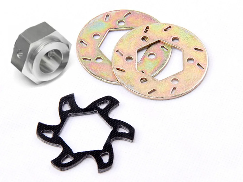 Carbon fiber brake isolation pad metal brake disc set for HPI KM RV BAJA 5B 5T 5SC