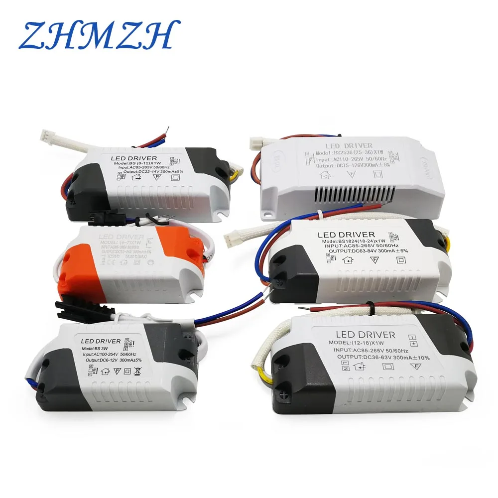 LED Three Color Constant Current Driver 1-60W Power Supply Output 300mA External Two-color Lighting Transformer For LED Ceiling