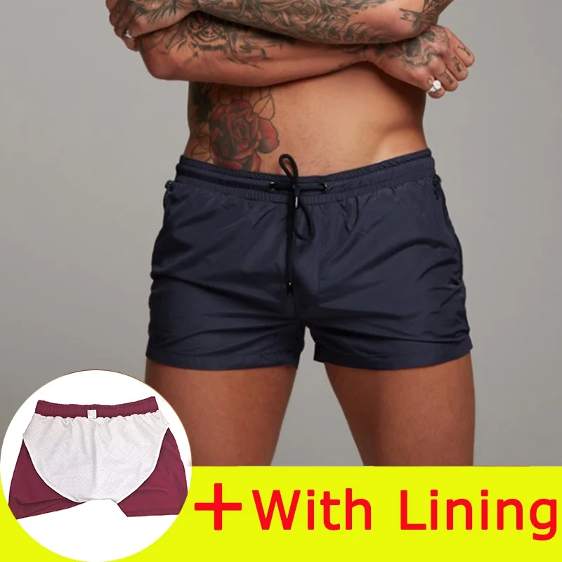 2023 New Mens Swimwear Board Shorts Swimsuit Men Sexy Swimwear Swimming Shorts Men Briefs Beach Shorts Sports Surf Swim Trunks