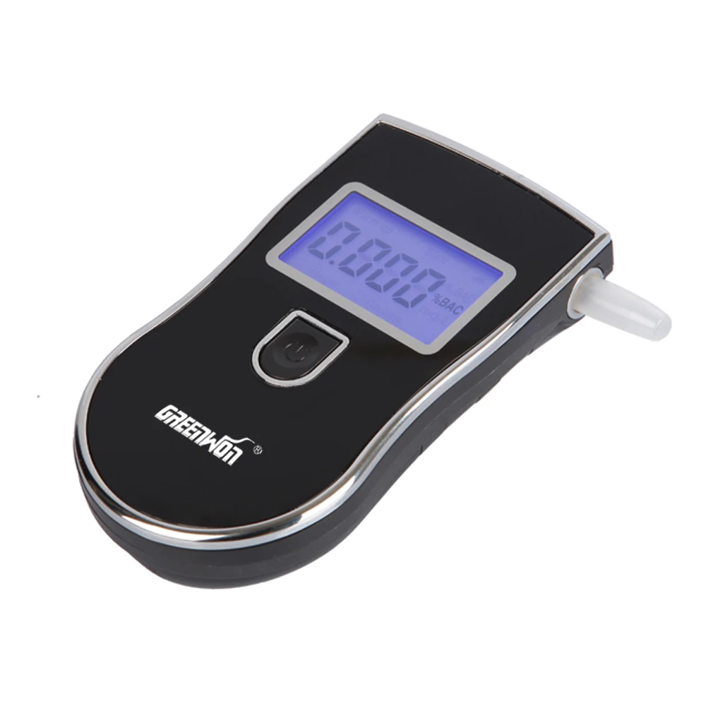 2PCS/ 2019 new Hot Sell Professional Police Breathalyzer Digital Alcohol Tester Alcohol Tester Professional AT818 Free shipping