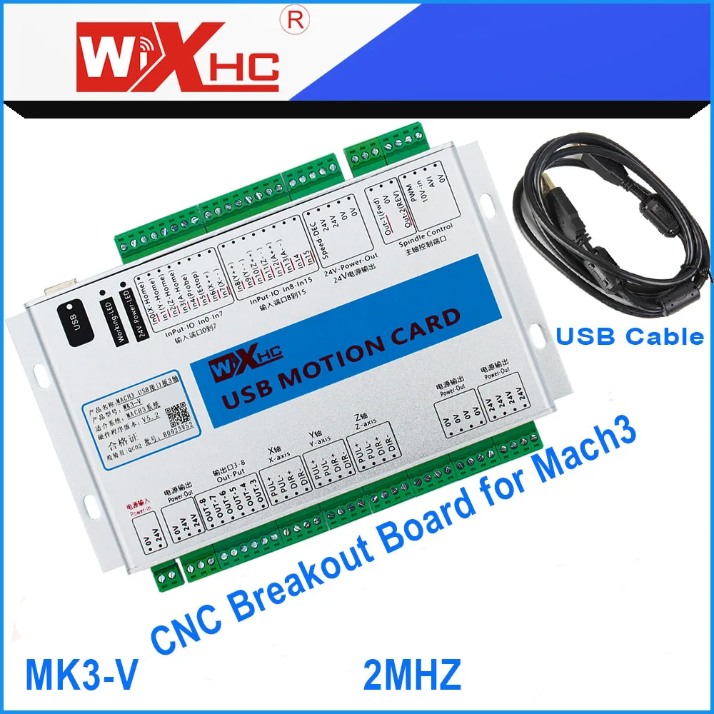 

2000KHZ Mach3 3Axis CNC breakout Board USB Motion Controller Card for woodworking CNC router 2000KHZ Stepper Motor Servo Motor