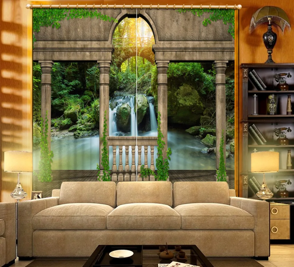 

2019 curtains window curtain Shimen scenery living room bedroom kids room window home decor kitchen door curtains