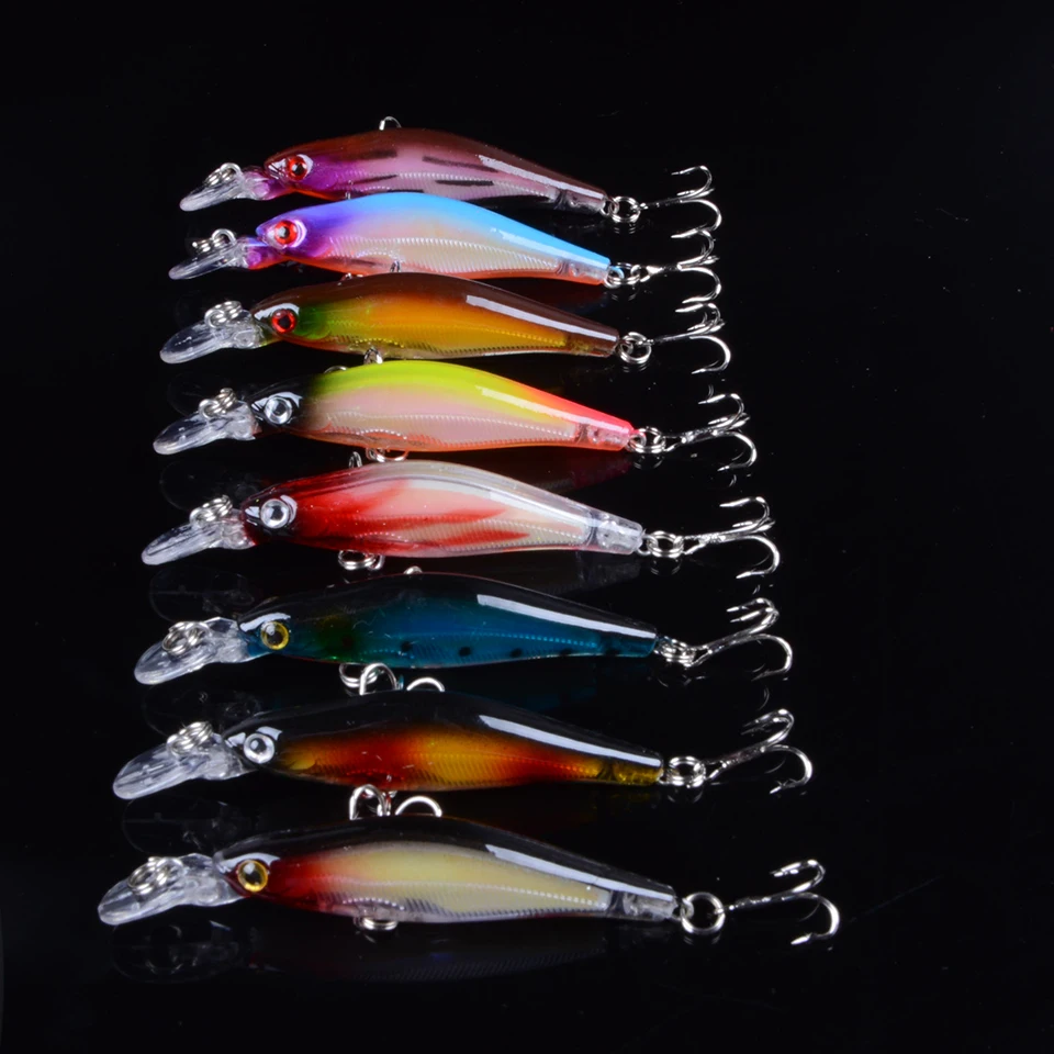 61pcs Minnow Fishing Lures Set Mixed 9 Different Model Hard Baits Artificial Lifelike Bass Crankbait Fishing Tackle Wholesale