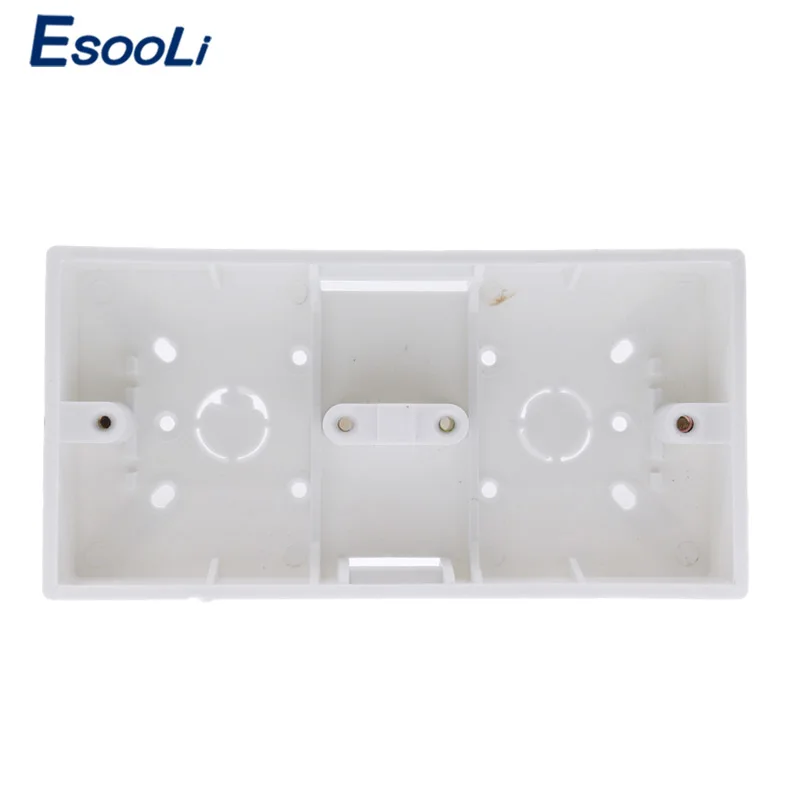 Esooli External Mount Box 172mm*86mm*33mm for 86 Type Double Touch Switches or Sockets Apply For Any Position of Wall Surface