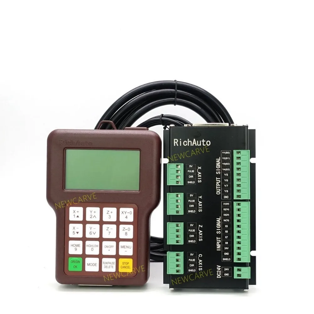 Richauto A15 wielu wrzeciona 3 osi CNC kontroler DSP A15s A15e w trybie Offline USB Motion Control instrukcji obsługi systemu do routera Cnc NEWCARVE
