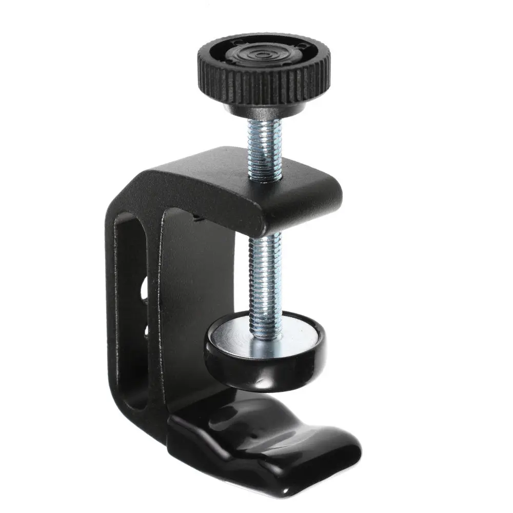 Universal Heavy Duty อลูมิเนียม C CLAMP Desktop Mount ผู้ถือขาตั้ง 1/4 ''-3/8'' รูเกลียวสกรูอะแดปเตอร์สําหรับ DSLR รถเข็นม้านั่ง