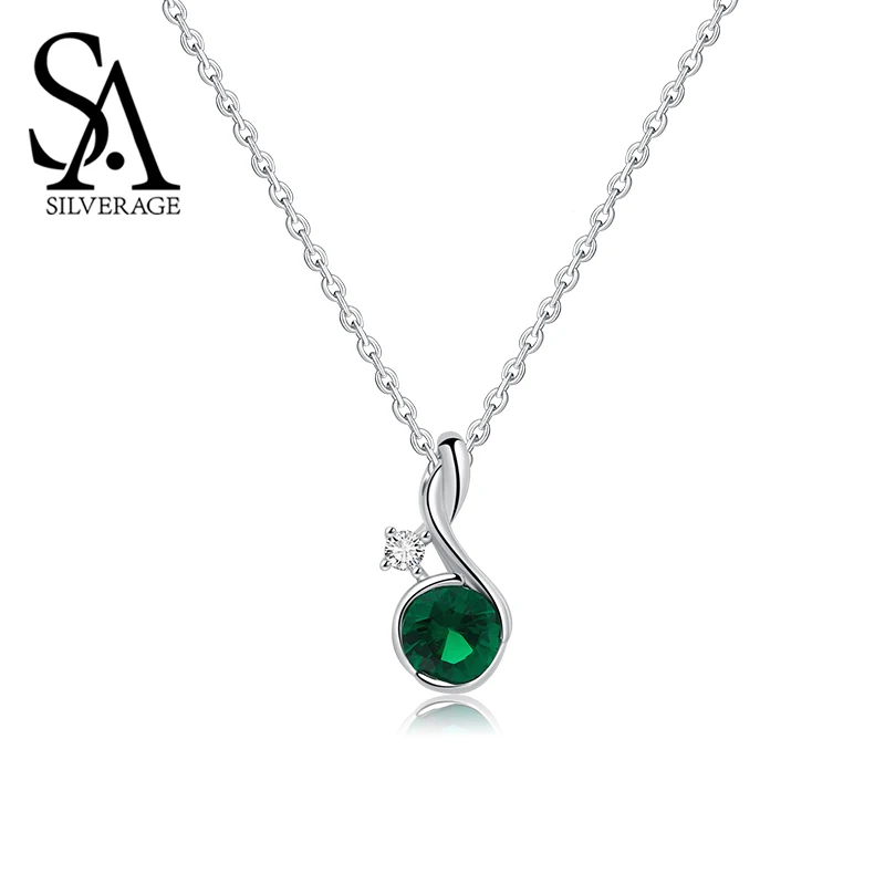 

SA SILVERAGE Night Elf S925 Sterling Silver Necklace Pendant Ins Wind Pendant Chain Necklace Women Chokers 925 Sterling Silver