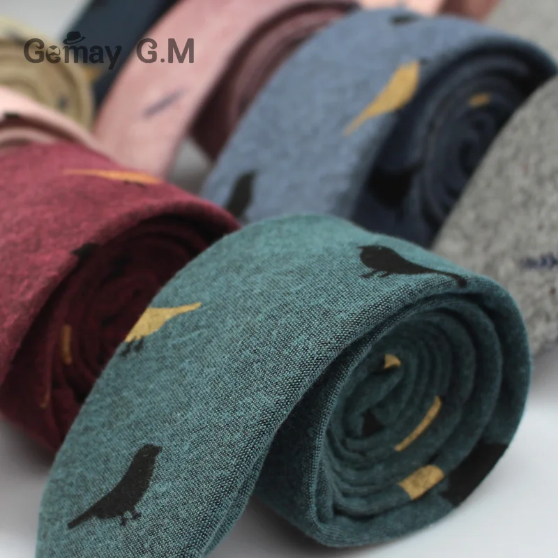 Ties thời trang dành cho Men Bông Hẹp Tie Skinny Cà Vạt Cravat cho Mùa Đông Người Đàn Ông Đảng Skinny Tie Tie Casual In Quan Hệ Cổ khăn choàng cổ