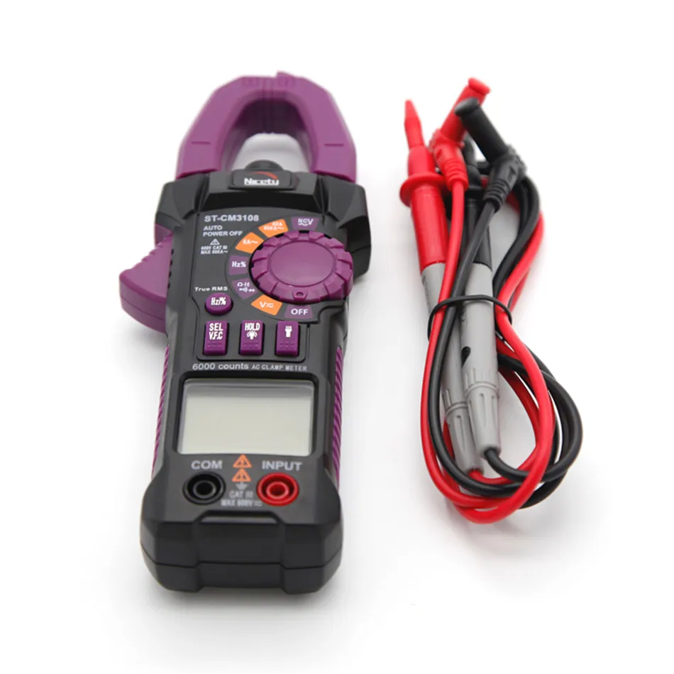 ST-CM3108 Automatic Range 6000 Count High Precision True RMS 600A Digital Clamp Meter