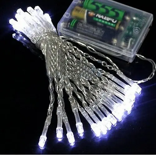 

100pcs 5M 50LED AA Battery operated clear Fairy string Light lamp 2 modes Xmas Christmas Wedding Garland Garden Party Home party