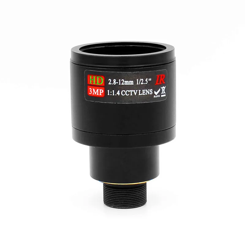 Obiektyw CCTV HD 3MP 2,8–12 mm Ręczny zoom ogniskowy 1/2,5" MTV 2,8 mm–12 mm 3,0 megapiksela do kamery bezpieczeństwa