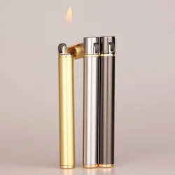 Creative Mini Rvs Aanstekers Recycling Butaan Flame Metalen Aansteker Sigaret Vorm Torch Aansteker Gadget Gift