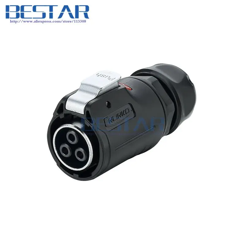 กลางแจ้งIP65/IP67 3Pin 24มิลลิเมตรสายไฟเชื่อมต่อยึดกันน้ำไฟฟ้าเชื่อมต่อยึด3 Pinsชายp lug &หญิงซ็อกเก็ตสำหรับLED