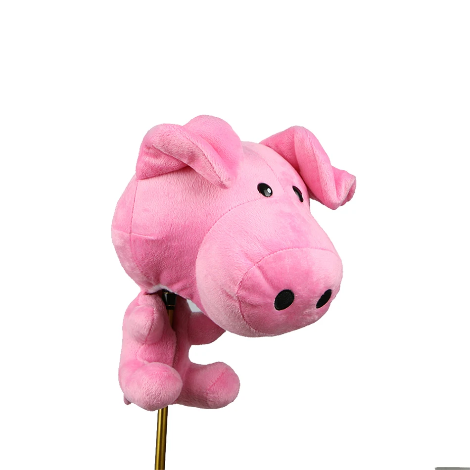 Golf clubs Head Cover Cartoon Animal Cigar Dogs A Long-eared Dog Pink Pig Three To Options Golf Driver Head Cover