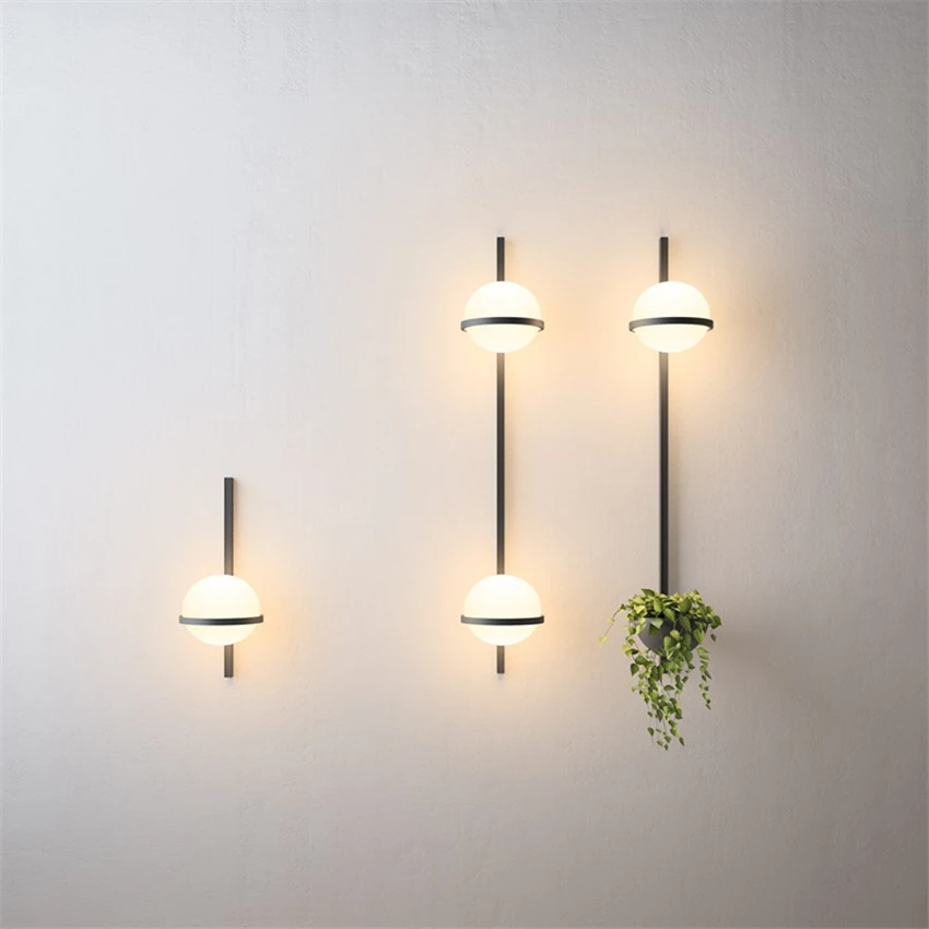 Nordic Designer Ball Glass Plant Pendant Lights Living Room Kitchen Restaurant Bar Model Room Potted Hanging Lamps Fixtures