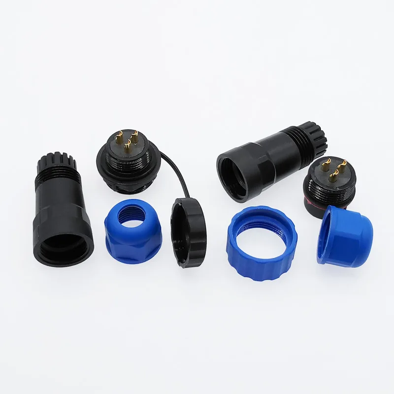 SP20 straight waterproof connector 2/3/4/5/6/7/8/9/10/12/14Pin IP68 Industrial power Male plug and Female socket