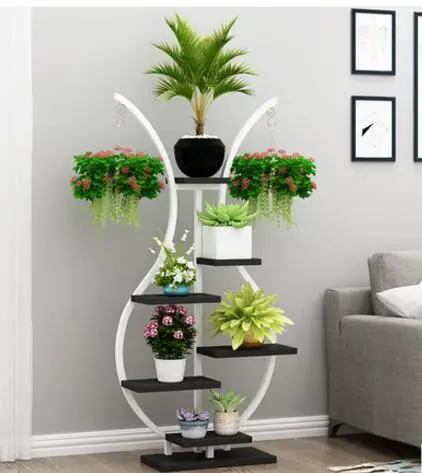 Shelf flowerpot shelf balcony shelf living room simple decorative vase flower shelf indoor balcony flowerpot hanging