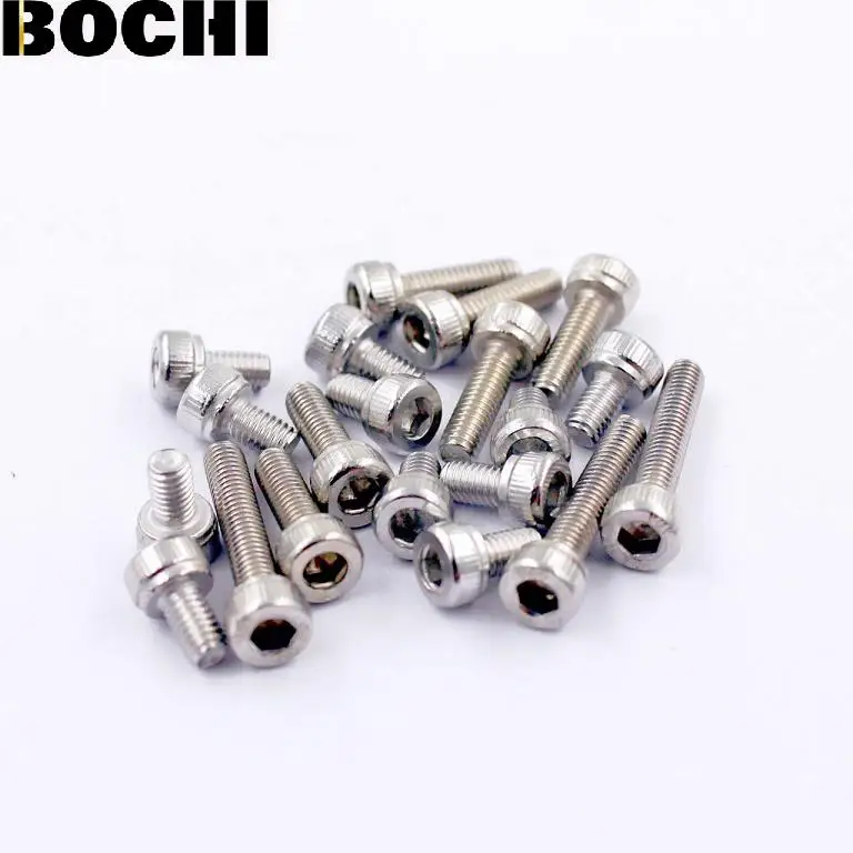 Free Shipping 10pcs/Lot Metric Thread DIN912 M6*8-130 mm 304 Stainless Steel Hex Socket Head Cap Screw Bolts