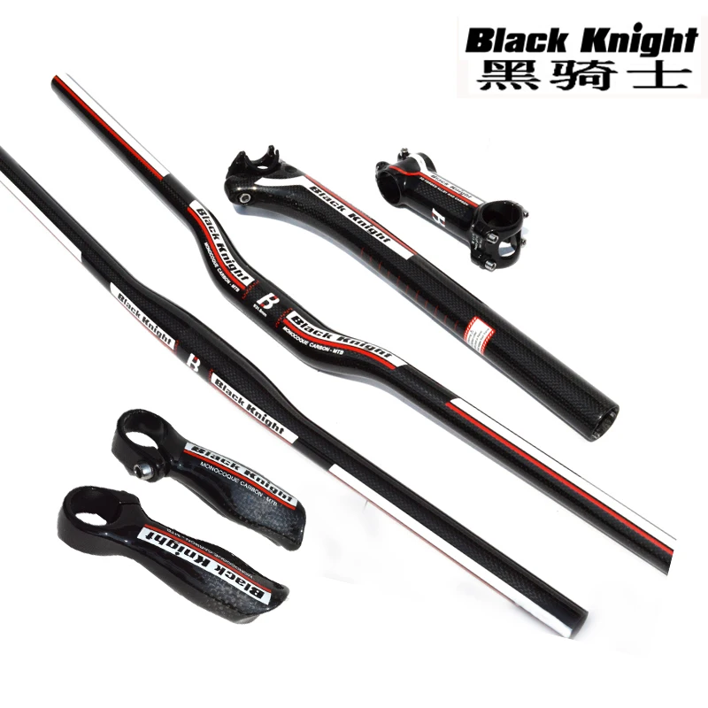 

Black knight carbon fiber mtb bicycle handlebar set seat post mtb bike seatpost stem bar ends carbon cycling parts